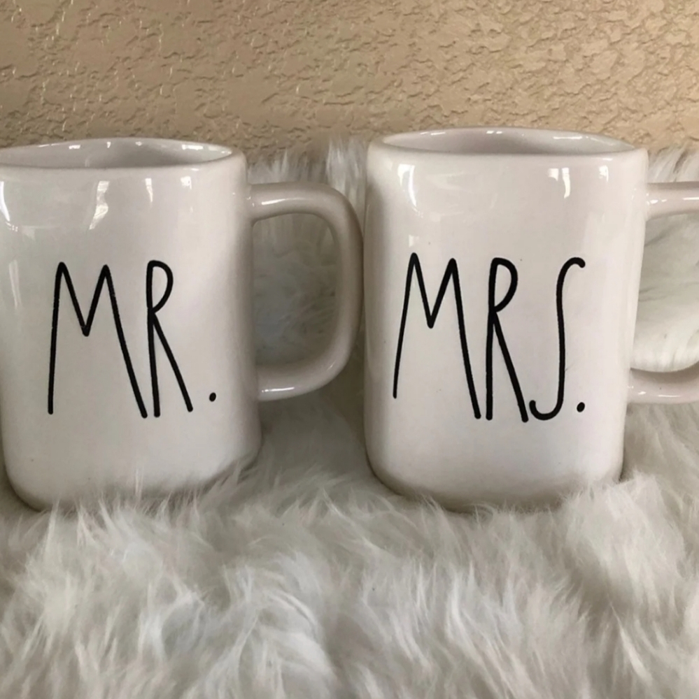 *Authenic* Rae Dunn Mr and Mrs. mugs